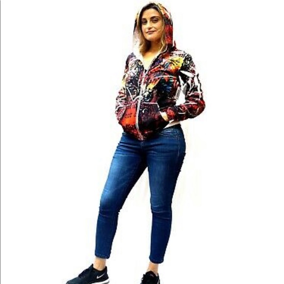 Sport Jacket Tie-dye Pattern Zip DNLA-D21 - Picture 6 of 7